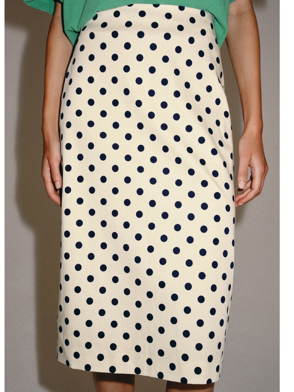 ZARA POLKA DOT PENCIL SKIRT ZW COLLECTION